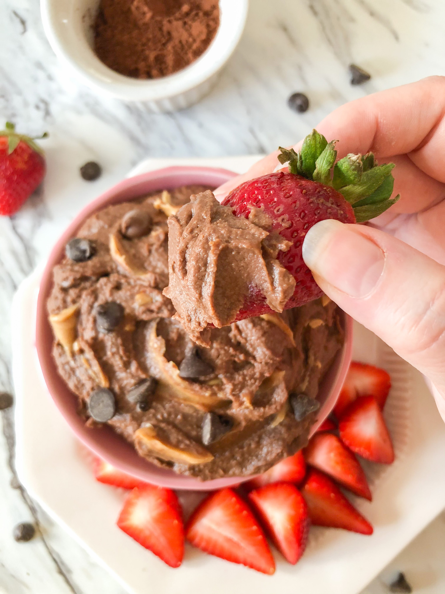 Dark Chocolate & Peanut Butter Hummus Vegan Fifty Shades of Yumm